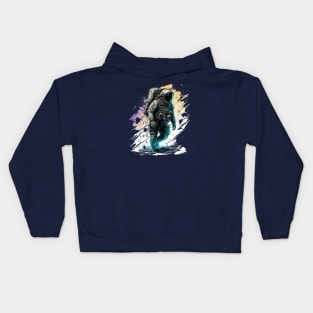 The Space Street Art: An Explorer's Journey in the Stars Kids Hoodie